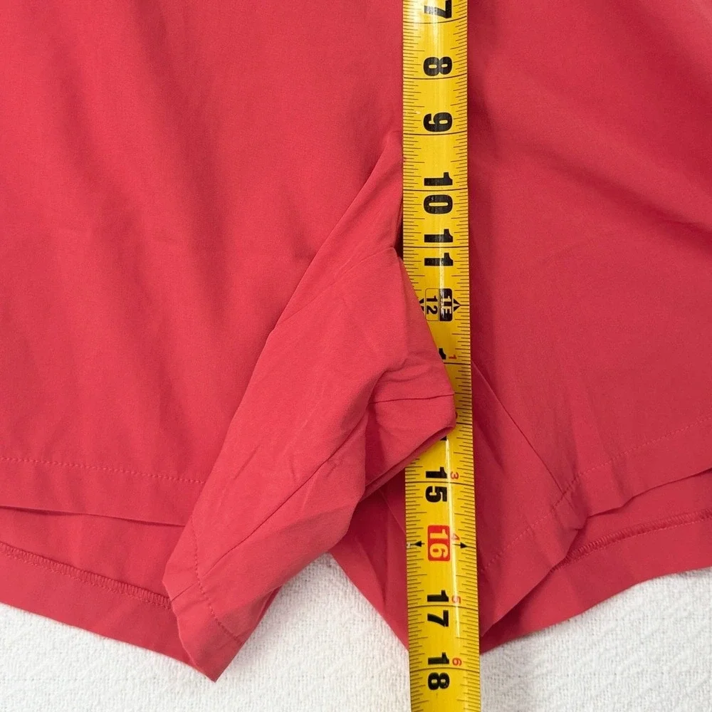 Peloton Mens Athletic Workout Shorts Red Elastic Waist Pockets Size XXL